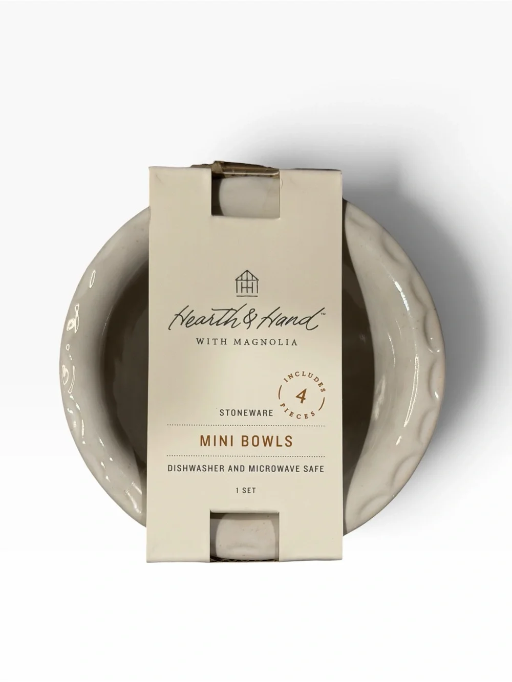 NEW Hearth & Hand Set of 4 Pastel Ceramic Mini Bowls - Blue, Green, Gray, White